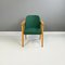 Moderne Dänische Mid-Century Armlehnstühle aus Stoff & Holz in Waldgrün, 1960er, 2er Set 4