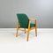 Moderne Dänische Mid-Century Armlehnstühle aus Stoff & Holz in Waldgrün, 1960er, 2er Set 6