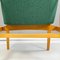 Moderne Dänische Mid-Century Armlehnstühle aus Stoff & Holz in Waldgrün, 1960er, 2er Set 13