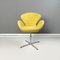 Moderner Italienischer Sessel aus Gelbem Stoff & Metall, 1970er 3