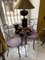 Mauve Wrought Iron Garden Table and Chairs, Set of 3, Image 3