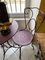 Mauve Wrought Iron Garden Table and Chairs, Set of 3, Image 4