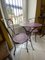 Mauve Wrought Iron Garden Table and Chairs, Set of 3 2