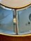 Ovaler blau getäfelter Spiegel mit Messingrahmen, 2000 3