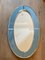 Miroir Ovale avec Panneaux en Laiton Bleu, 2000 2