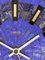 Reloj de pared alemán moderno de mosaico azul, años 50, Imagen 17