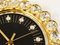 Reloj de pared Hollywood Regency alemán dorado con cristales de Junghans, años 70, Imagen 13