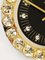 Reloj de pared Hollywood Regency alemán dorado con cristales de Junghans, años 70, Imagen 8