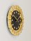 Reloj de pared Hollywood Regency alemán dorado con cristales de Junghans, años 70, Imagen 9