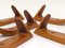 Danish Modern Wall Coat Hooks in Teak, 1950s, Set of 5 13