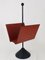 Italian Postmodern Magazine Rack in Leather by Porada Arredi, 1980s 10