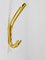 Hollywood Regency Golden Wall Coat Hook, 1970s 6