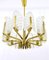 Mid-Century Glass Leaves Brass Chandelier by Carl Fagerlund for Orrefors, 1950s 8