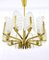 Mid-Century Glass Leaves Brass Chandelier by Carl Fagerlund for Orrefors, 1950s, Image 8