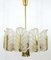 Mid-Century Glass Leaves Brass Chandelier by Carl Fagerlund for Orrefors, 1950s 3