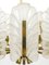 Mid-Century Glass Leaves Brass Chandelier by Carl Fagerlund for Orrefors, 1950s 4