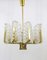 Mid-Century Glass Leaves Brass Chandelier by Carl Fagerlund for Orrefors, 1950s 6