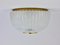 Large German Flushmount in Striped Bubble Glass and Brass from Limburg, 1970s 2