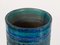 Large Rimini Vase in Blue Glazed Ceramic by Aldo Londi Bitossi for Bitossi, 1950s 11