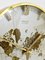 Reloj de mesa alemán Mid-Century grande de latón, años 60, Imagen 9
