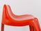 Orangefarbener französischer Stuhl aus Fiberglas von Patrick Gingembre für Paulus, 1970er 2