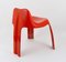 French Orange Fiberglass Chair by Patrick Gingembre for Paulus, 1970s 4