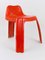 French Orange Fiberglass Chair by Patrick Gingembre for Paulus, 1970s 7