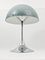 Lámpara de mesa Panthella con base de cromo y pantalla en gris de Verner Panton para Louis Poulsen, años 70, Imagen 9