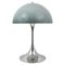Panthella Table Lamp with Chrome Base and Grey Shade by Verner Panton for Louis Poulsen, 1970s 1