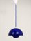 Danish Blue Enameled Flowerpot Pendant Lamp by Verner Panton for Louis Poulsen, 1969 7