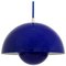 Danish Blue Enameled Flowerpot Pendant Lamp by Verner Panton for Louis Poulsen, 1969 1