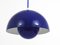 Danish Blue Enameled Flowerpot Pendant Lamp by Verner Panton for Louis Poulsen, 1969 3