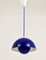 Danish Blue Enameled Flowerpot Pendant Lamp by Verner Panton for Louis Poulsen, 1969 4