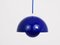 Danish Blue Enameled Flowerpot Pendant Lamp by Verner Panton for Louis Poulsen, 1969 8