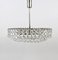 Large Austrian Nickel Chandelier with Diamond-Shaped Crystals from Bakalowits & Söhne, 1960s 2