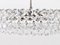 Large Austrian Nickel Chandelier with Diamond-Shaped Crystals from Bakalowits & Söhne, 1960s 4