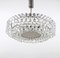Large Austrian Nickel Chandelier with Diamond-Shaped Crystals from Bakalowits & Söhne, 1960s 9