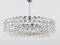Large Austrian Nickel Chandelier with Diamond-Shaped Crystals from Bakalowits & Söhne, 1960s 5