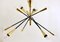 Large Articulating Black and Brass Sputnik Chandelier in the style of Stilnovo, 1950s 17