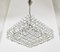 Large Austrian Square Chandelier with Diamond-Shaped Crystals from Bakalowits & Söhne, 1950s 2