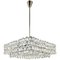 Large Austrian Square Chandelier with Diamond-Shaped Crystals from Bakalowits & Söhne, 1950s 1