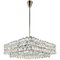 Large Austrian Square Chandelier with Diamond-Shaped Crystals from Bakalowits & Söhne, 1950s, Image 1