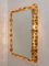 Large German Palwa Illuminated Flower Wall Mirror in Gilt Brass and Crystals, 1970 4