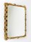 Large German Palwa Illuminated Flower Wall Mirror in Gilt Brass and Crystals, 1970 7