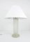 Lámpara de mesa con base de vidrio arenado de Karl Springer, años 70, Imagen 3