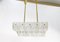 Large Austrian Chandelier in Brass and Textured Glass by J. T. Kalmar for Kalmar, 1950s 10