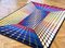 Large Geometric 3D Op-Art Rug Attributed to Victor Vasarely, Germany, 1970s 14