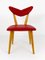 Silla infantil austriaca Mid-Century en forma de corazón rojo, años 50, Imagen 7