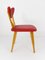 Mid-Century Austrian Red Heart Children's Chair, 1950s 2