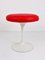 Tabouret avec Base Tulipe Rouge et Blanc par Maurice Burke pour Arkana, Angleterre, 1960s 2